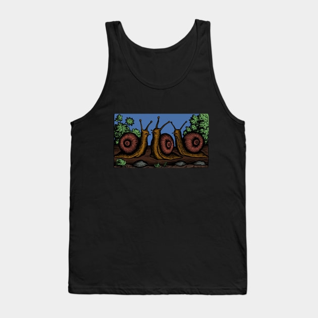 The Song of the Snail Trio Tank Top by FishEye Works